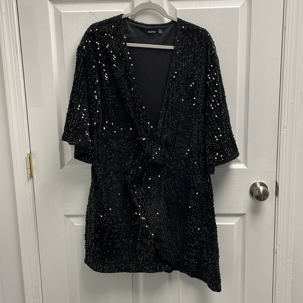 Plus Size Sequin Mini Dress